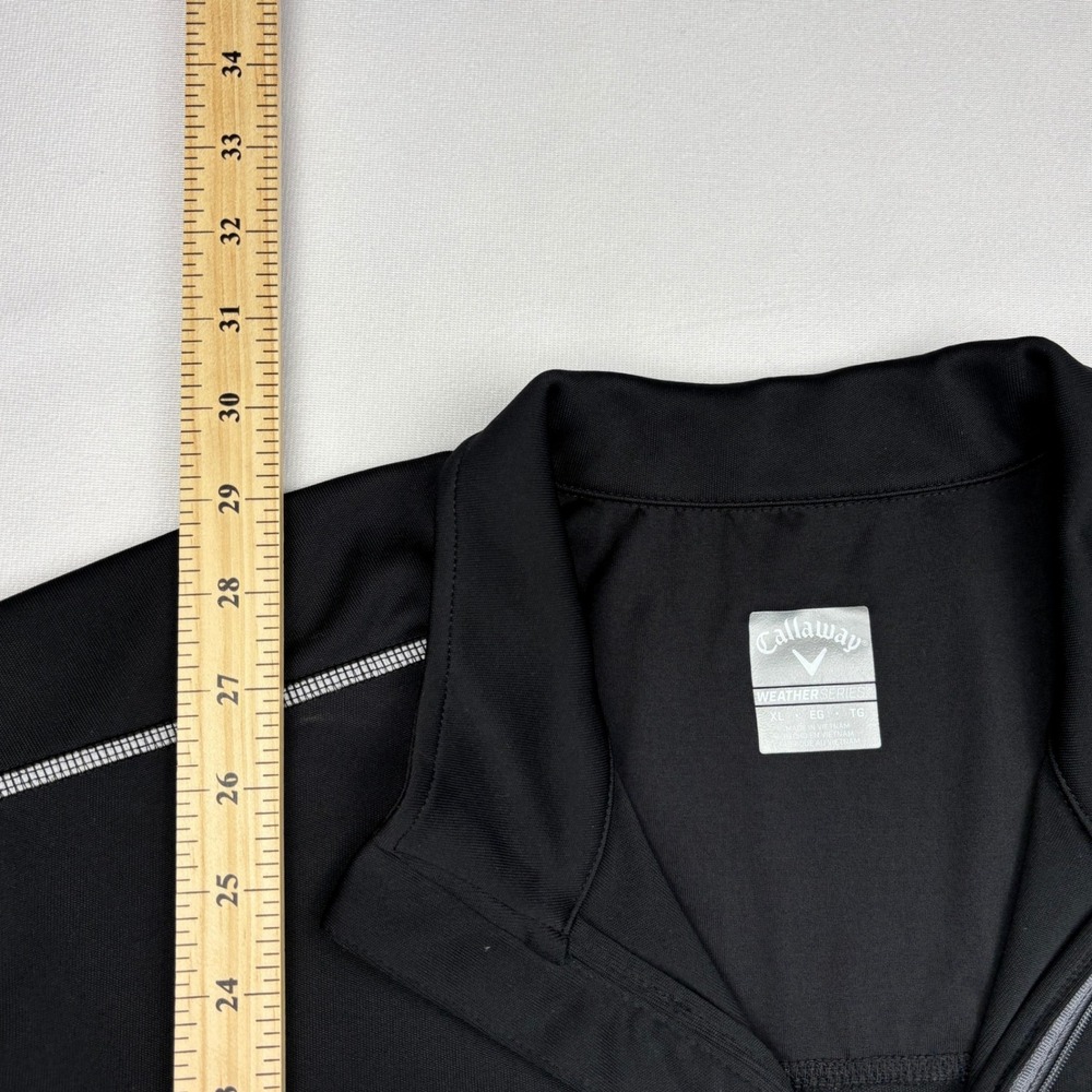 Callaway Weather Series Mens XL Black 1/4 Zip Golf Pullover Windshirt SU32471 - Picture 5 of 7